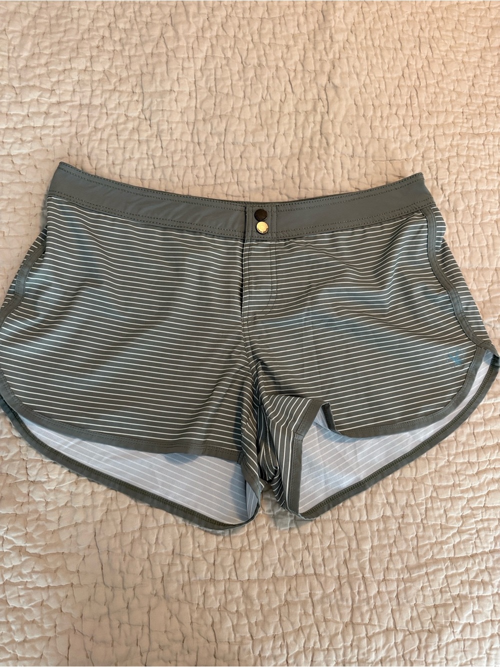 Carve Designs Olive Striped Board Shorts